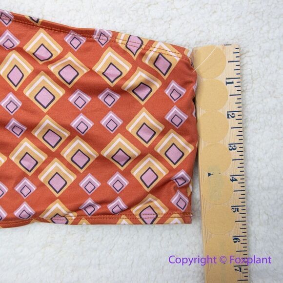 NEW Beth Richards Gina bikini top in Triangle geo print , saffron, size‎ XL - Picture 4 of 13
